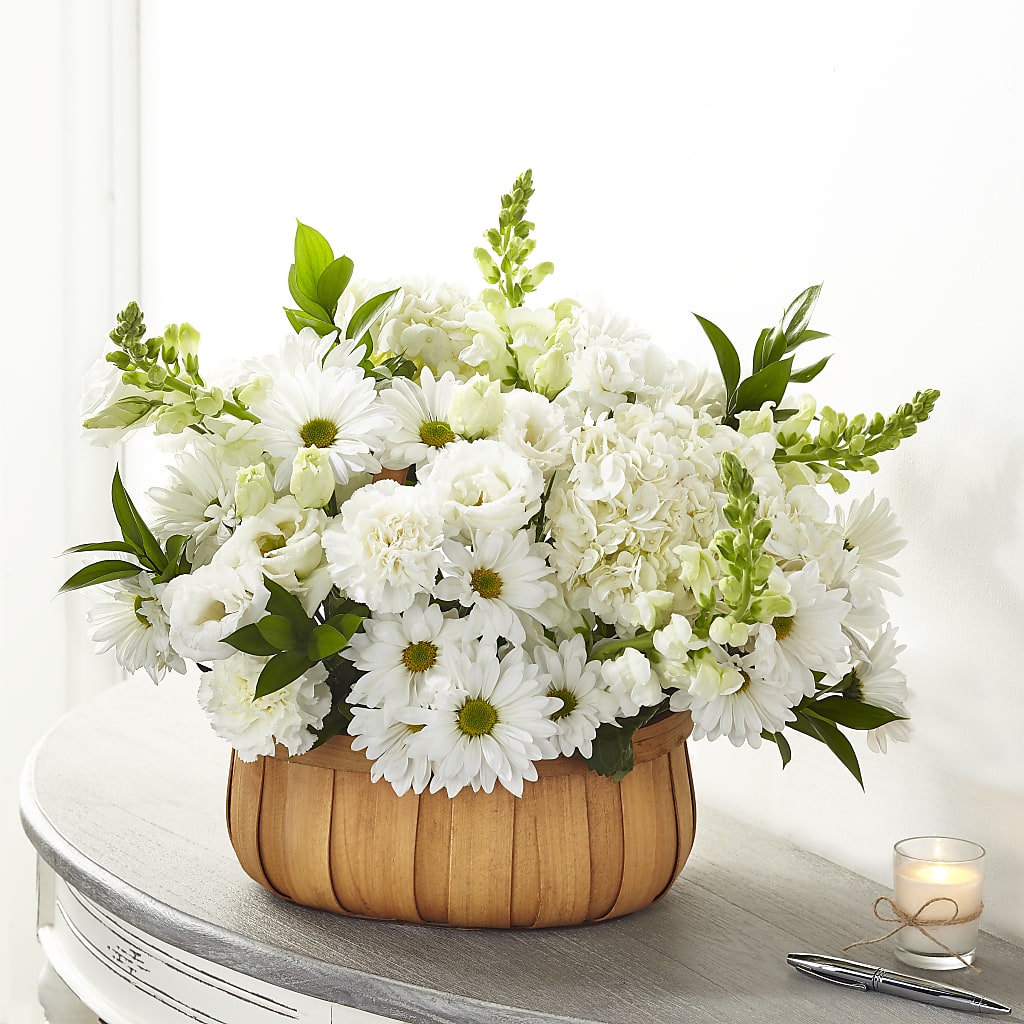 Pure Ivory Basket – Four Seasons Flowers, Guelph ON