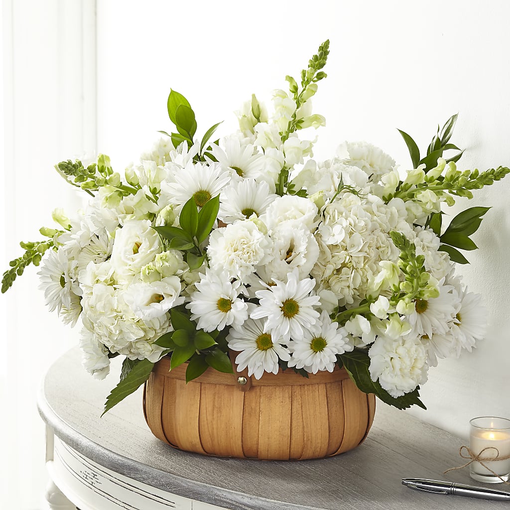 Pure Ivory Basket – Four Seasons Flowers, Guelph ON