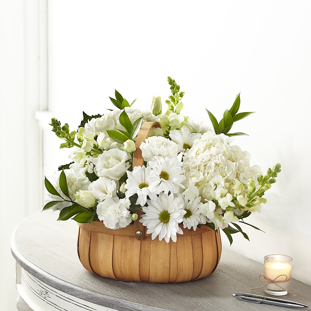 Pure Ivory Basket – Four Seasons Flowers, Guelph ON