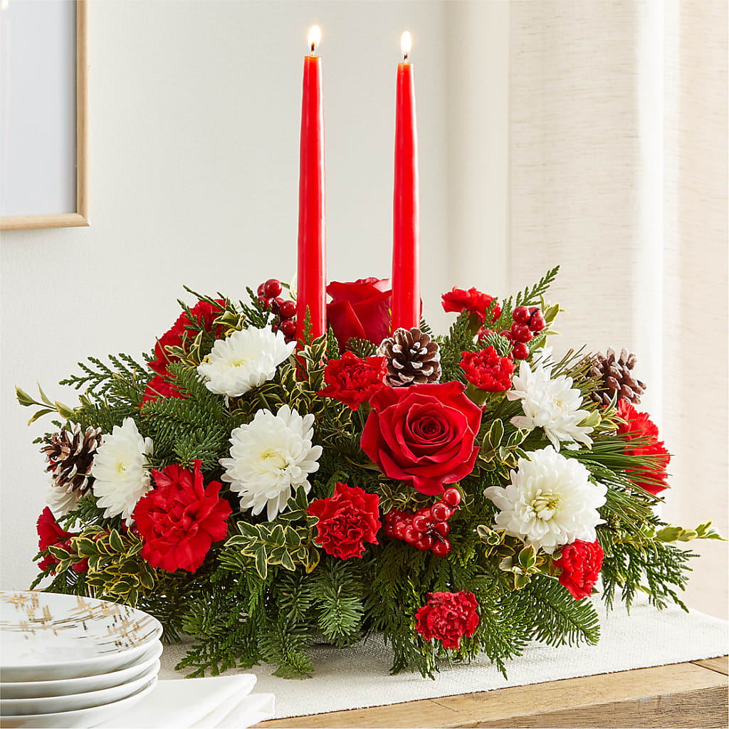 Holiday Soiree Centerpiece –  Four Seasons Flowers, Guelph ON